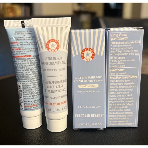 First Aid Beauty ULTRA REPAIR Rescue Barrier Balm 1% Dimethicone +Collagen Cream - Picture 3 of 4